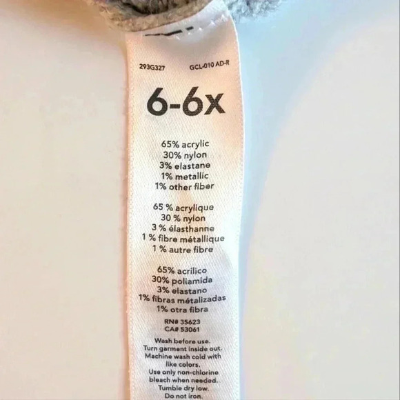 Carter's Gray Unicorn Dress Long Sleeve Girls Knee Length SZ 6-7 - Picture 5 of 5